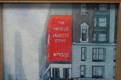 New York City Oil Painting Michael Budden Rainy Day Macy's