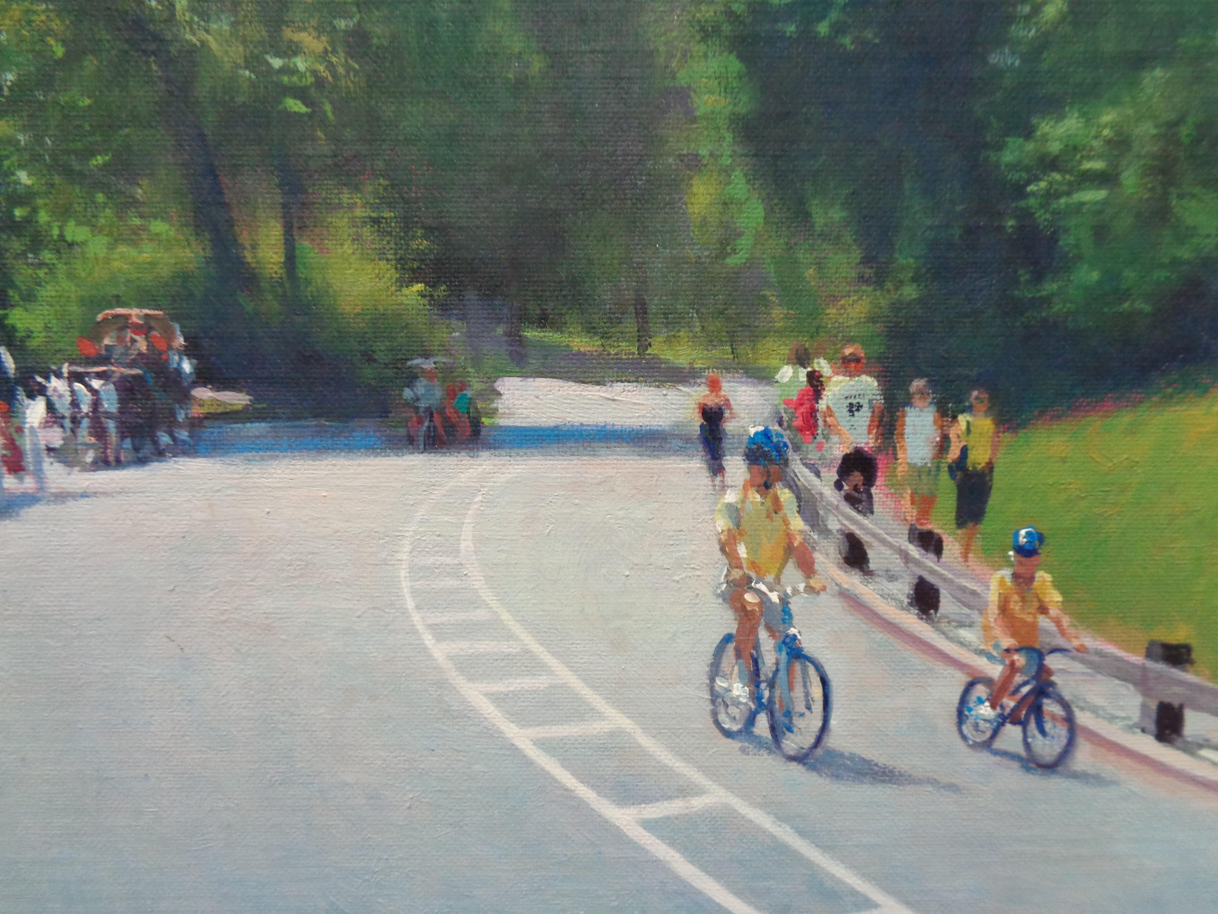  New York City Oil Painting Michael Budden Summertime Central Park For Sale 4