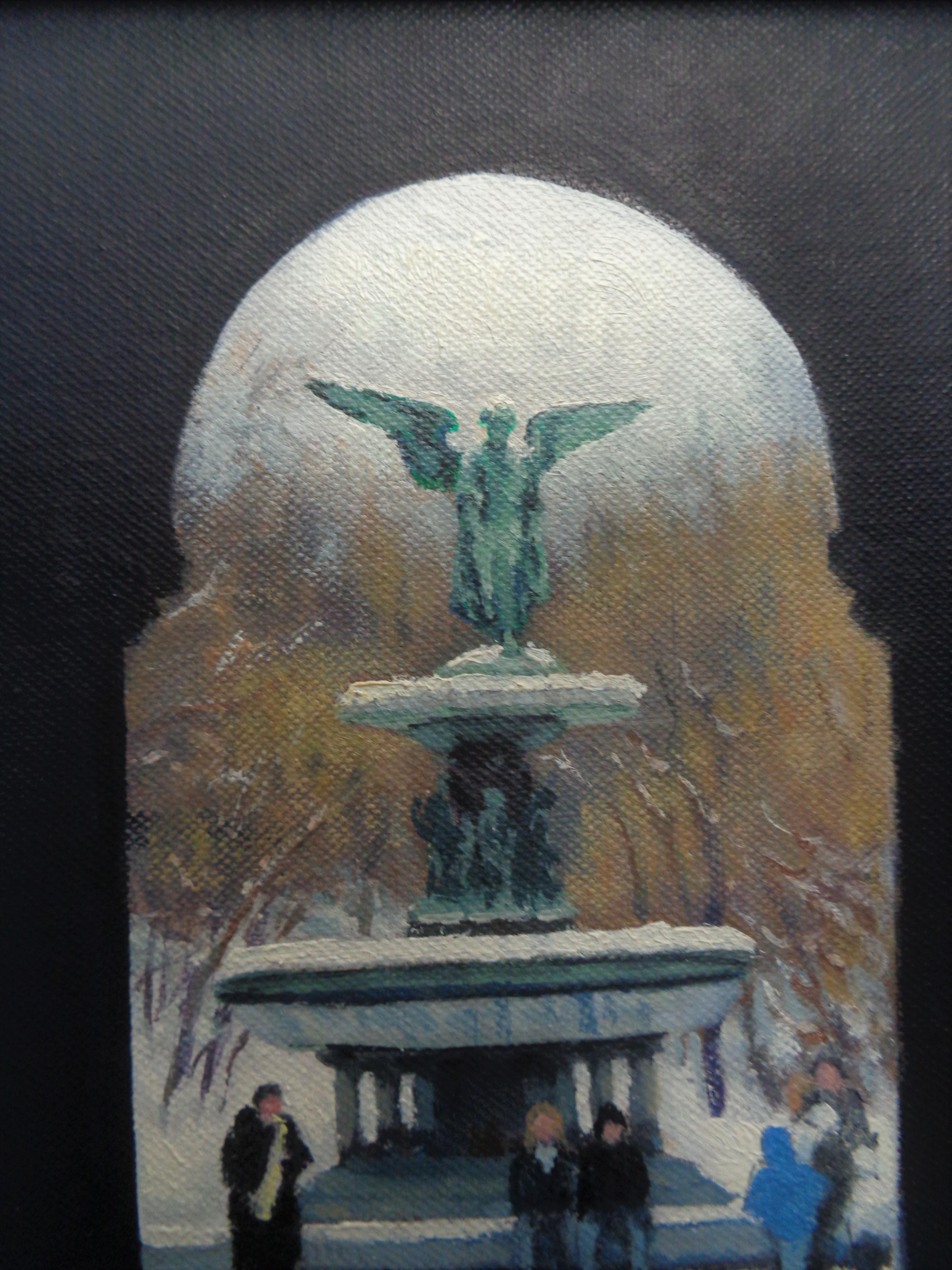  New York City Painting Michael Budden Bethesda Fountain Angel of the Waters 1