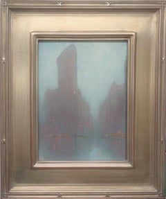  New York City Painting Michael Budden Rainy Day Fog Flatiron Building