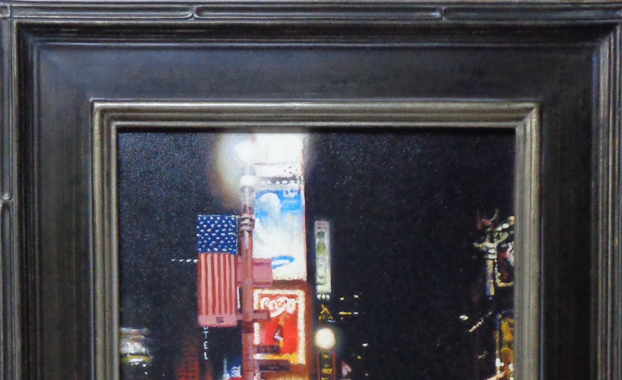 Gemälde am Times Square in New York City, Nocturne von Michael Budden im Angebot 5