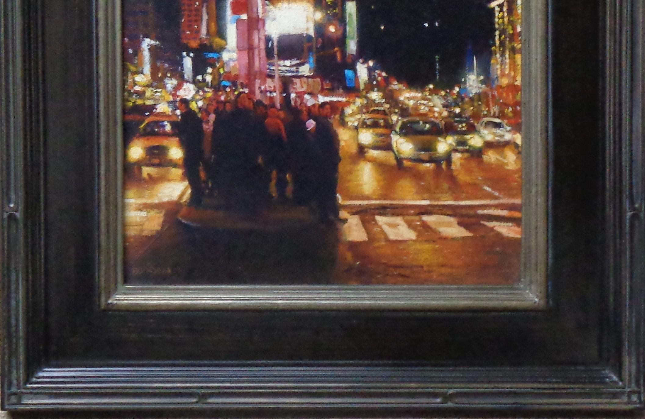 Gemälde am Times Square in New York City, Nocturne von Michael Budden im Angebot 6