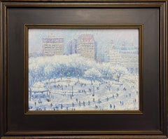 New York City Snow Oil Painting Michael Budden Winter Union Square