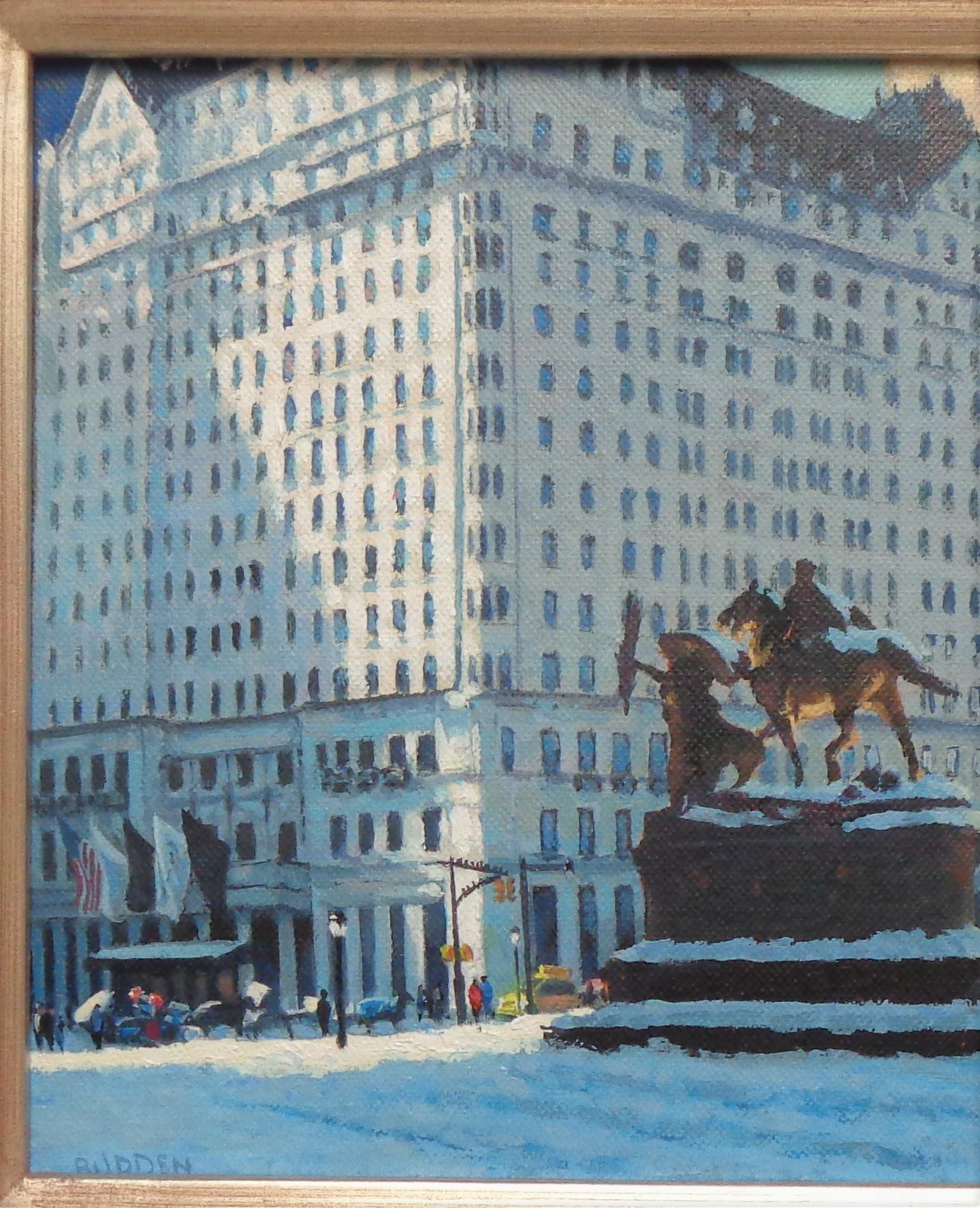 Schneegemälde Michael Budden Grand Army Plaza Central Park, New York City im Angebot 2