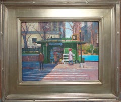 New York City Street Painting Paul Bachem News Stand