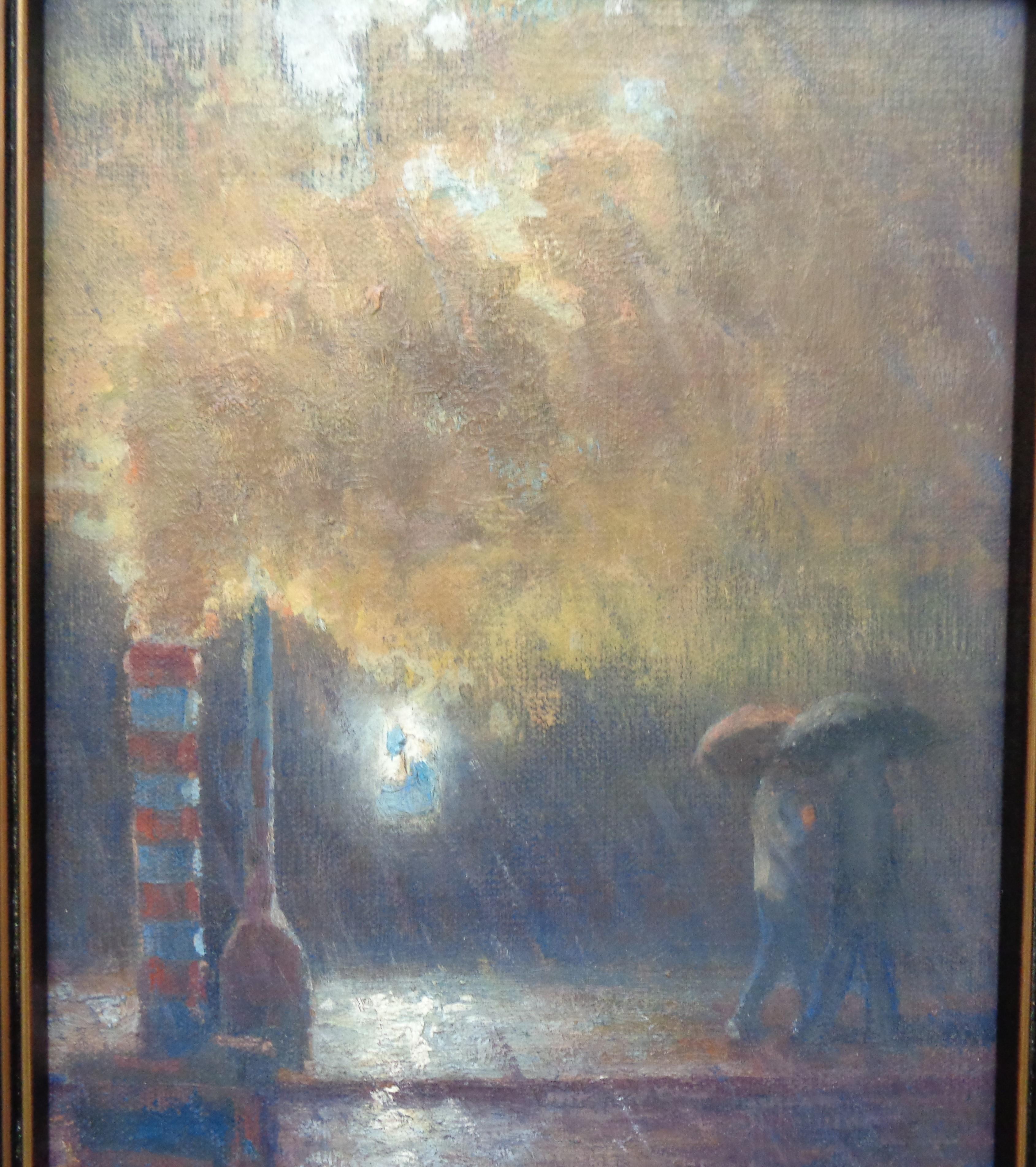 New York City Theatergemälde Michael Budden Phantom der Oper, Studie im Angebot 2