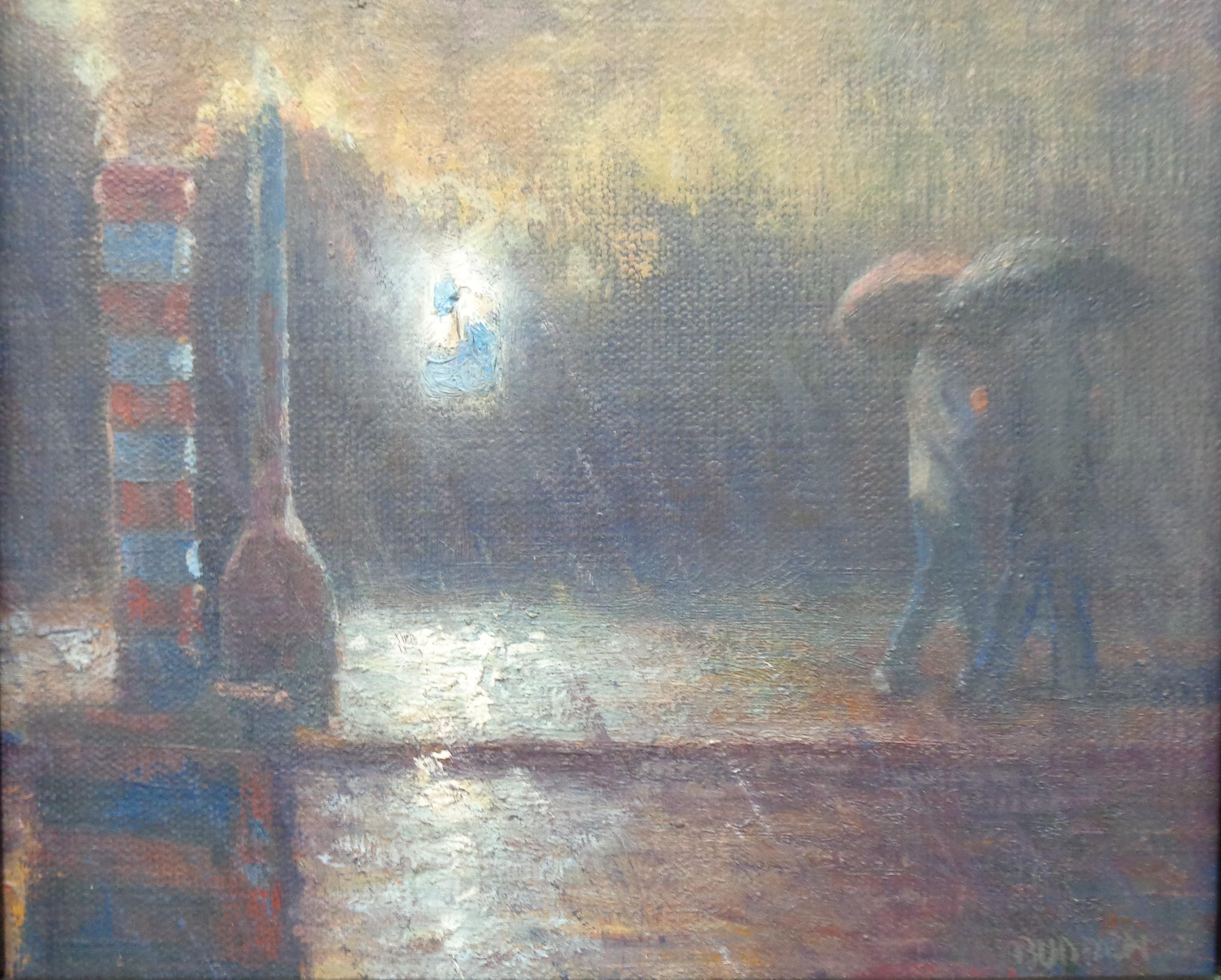 New York City Theatergemälde Michael Budden Phantom der Oper, Studie im Angebot 3