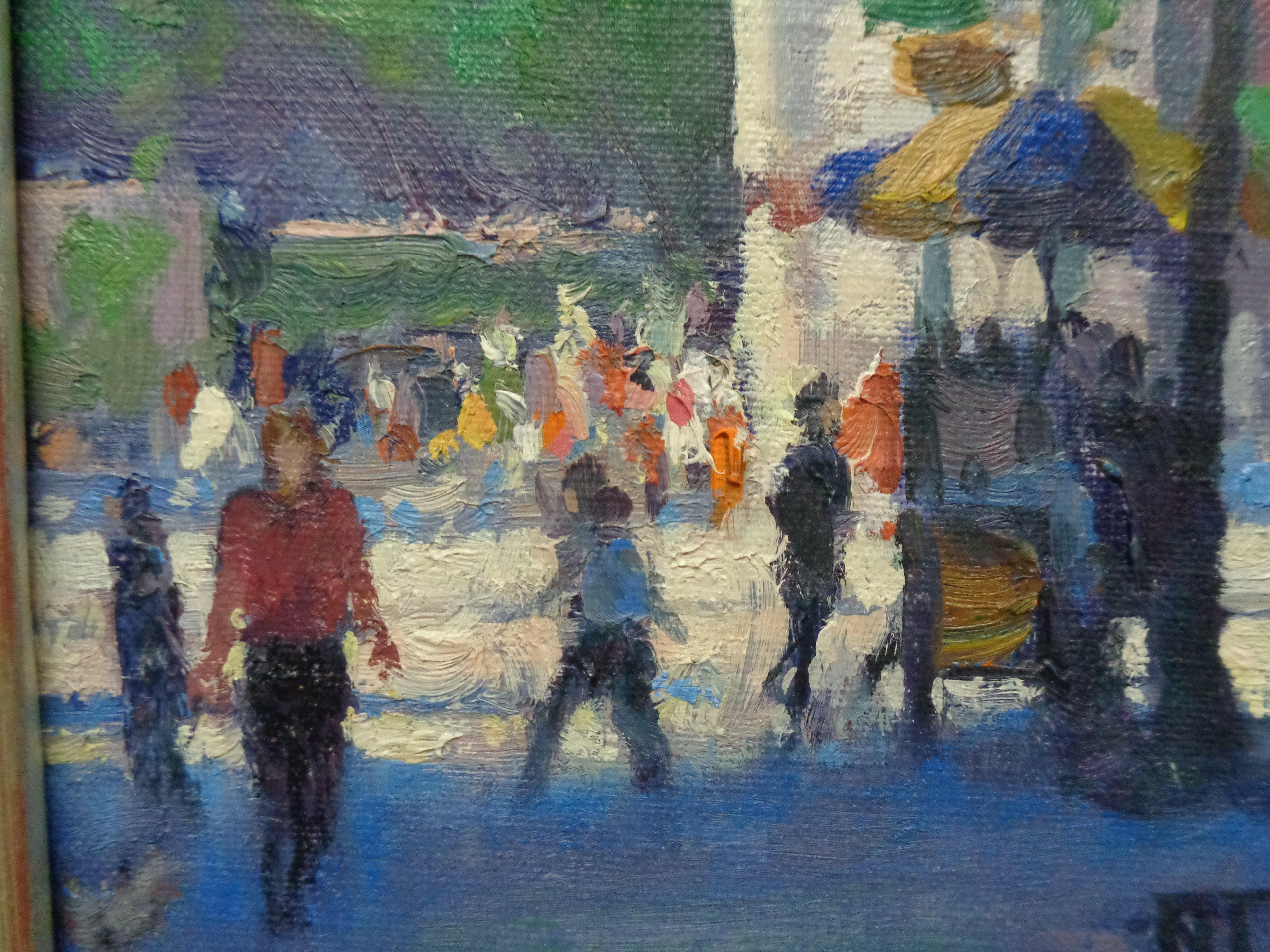 New York City Washington Square Spring 5th Avenue Pittura a olio Michael Budden in vendita 5