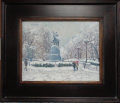 New York City Winter Snow Painting Michael Budden Winter At Union Square Park