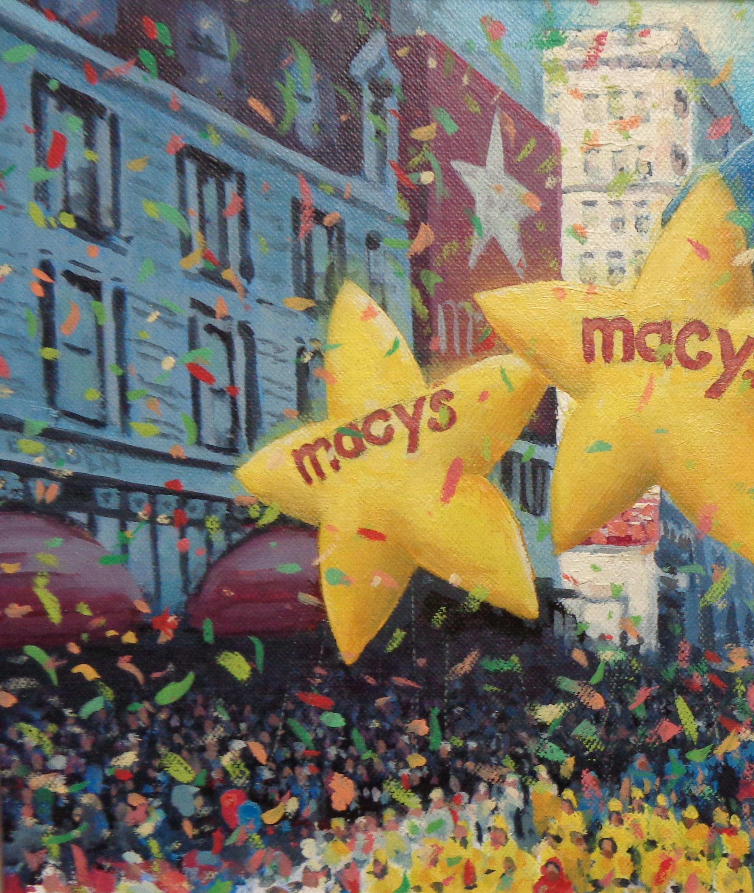 Peinture à l'huile de Michael Budden Macy's Parade Series Stars & Sonic en vente 2