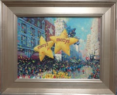 NYC Landscape Oil Painting Michael Budden Macy's Parade Series Stars & Sonic