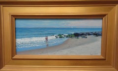 Ocean Beach Impressionistic Seascape Oil Painting Michael Budden Summer Day