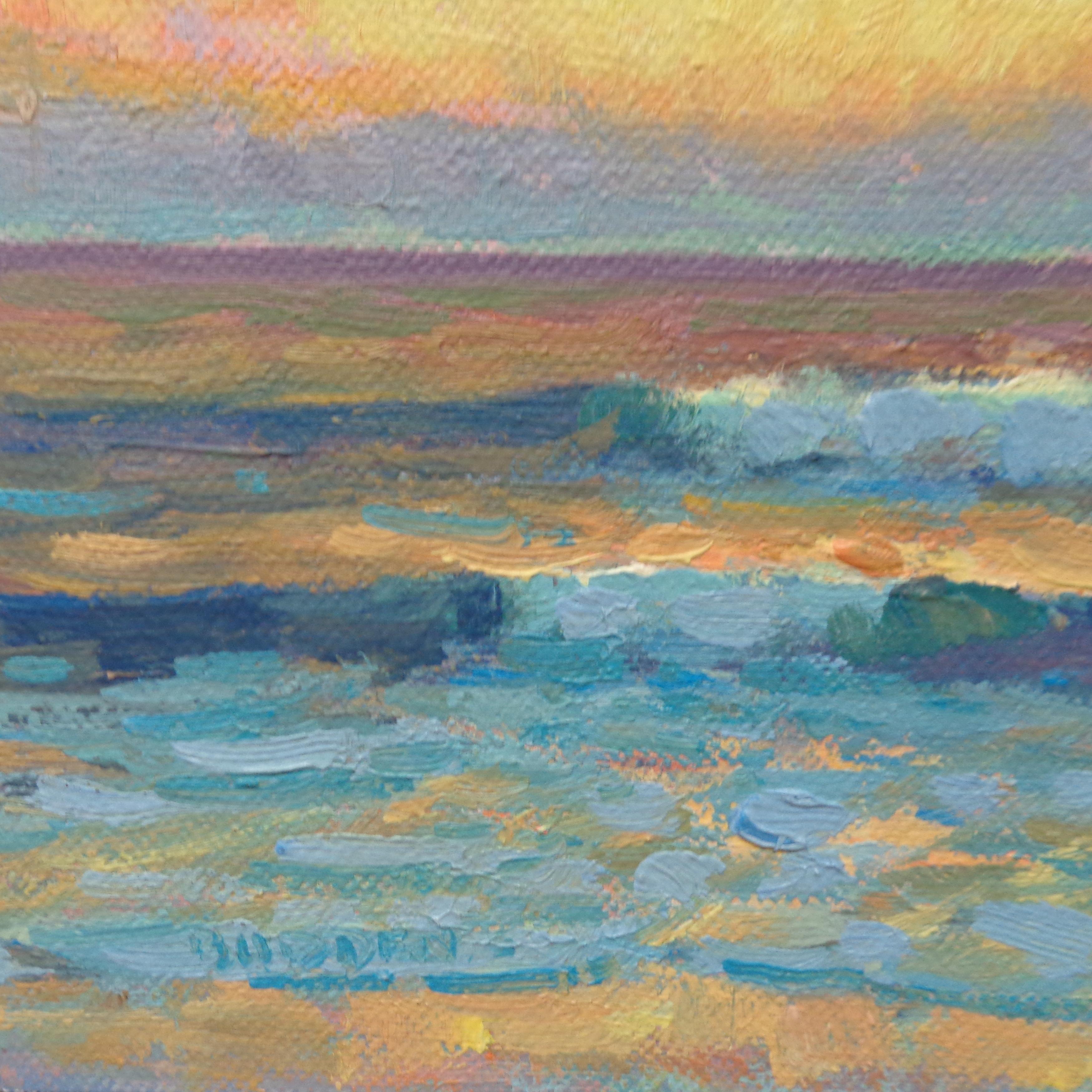 Ocean Beach Seascape Study Oil Painting  by Michael Budden Sunrise Series For Sale 2