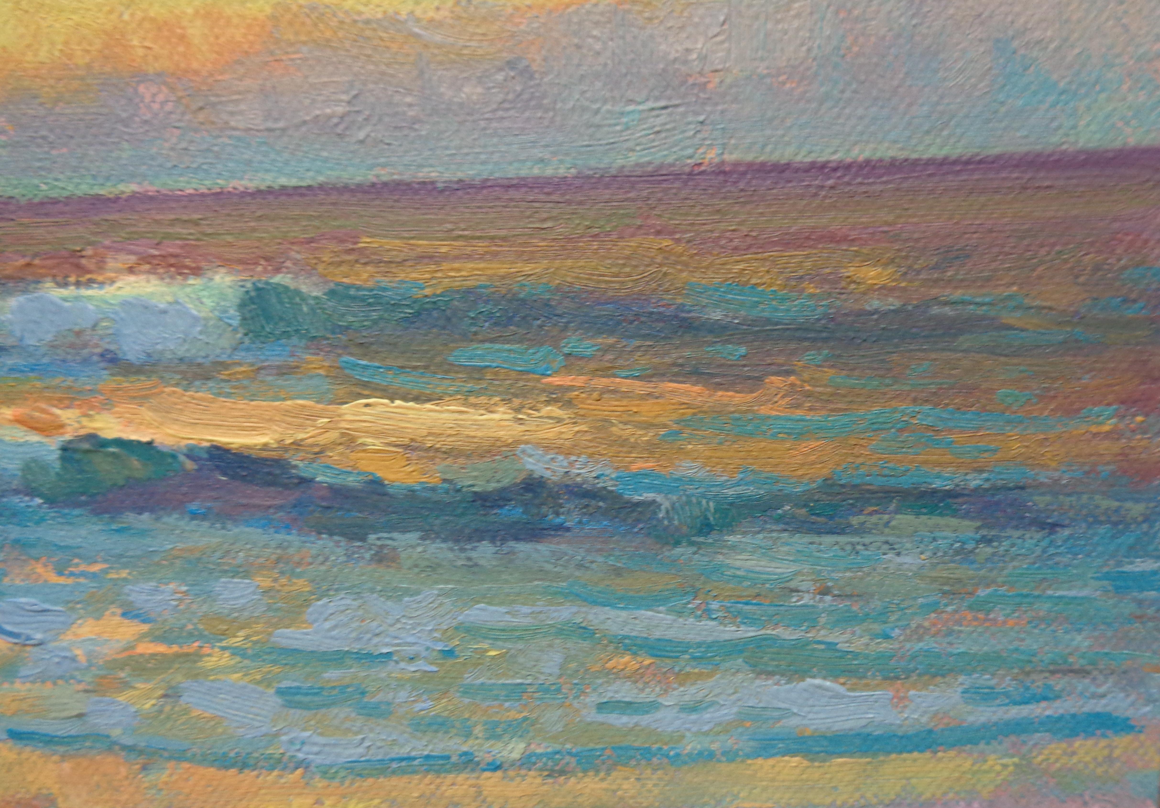 Ocean Beach Seascape Study Oil Painting  by Michael Budden Sunrise Series For Sale 3