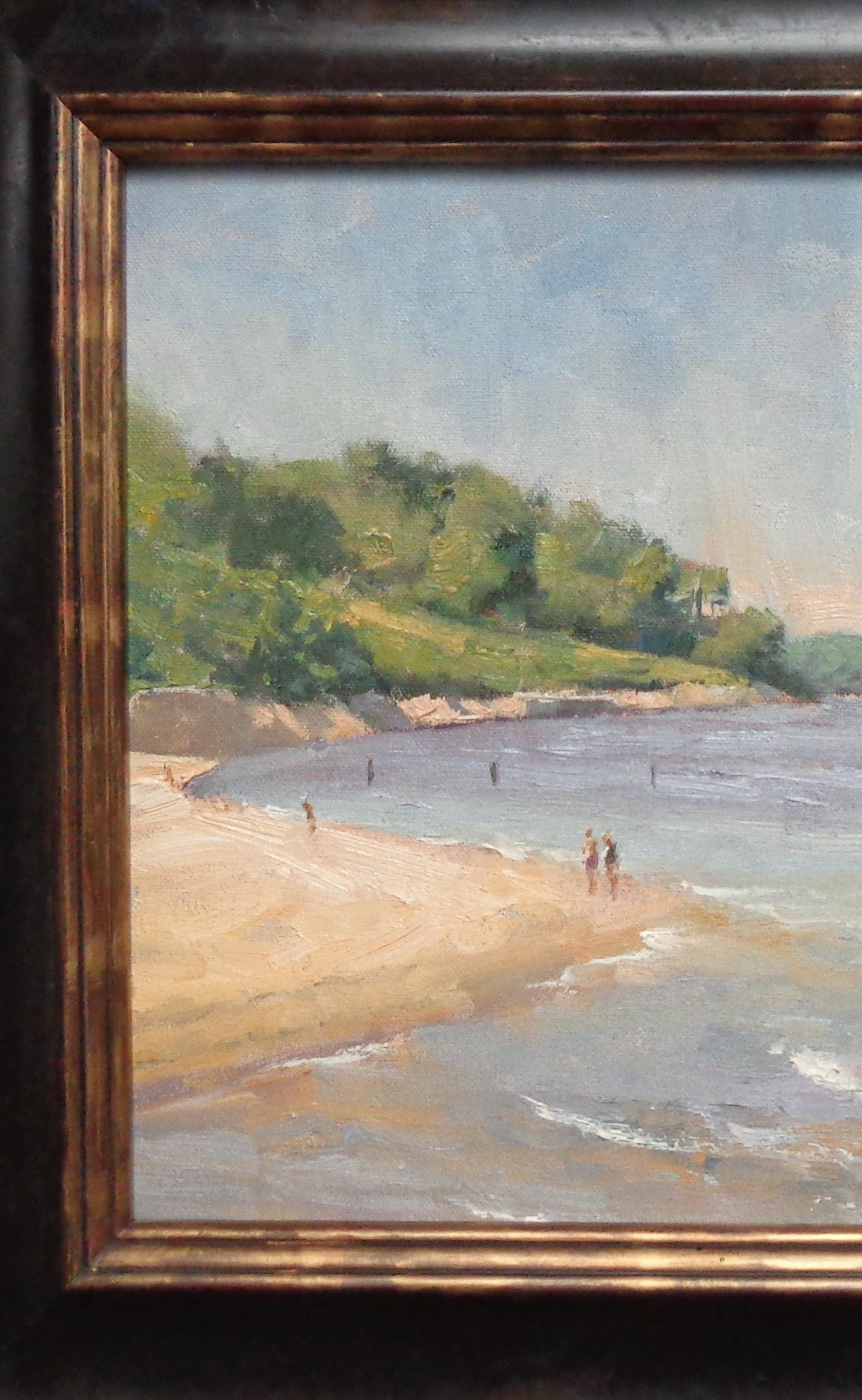  Peinture de paysage marin Impressionniste américain Paul Bachem  - Impressionnisme Painting par Michael Budden