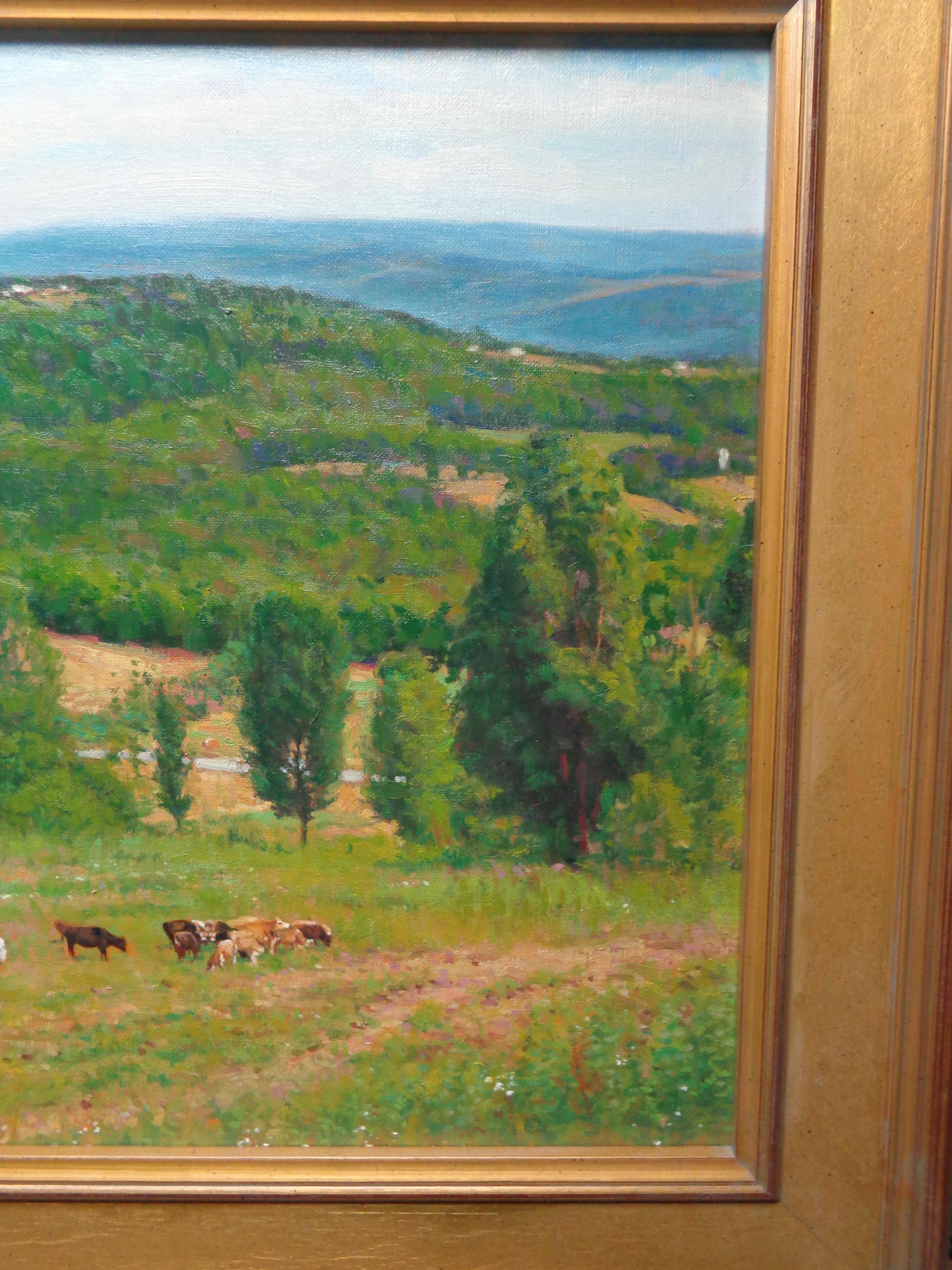 Summer Landscape Cows Salmagundi Club Award Winning Oil Painting Michael Budden For Sale 3
