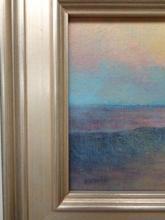 Seascape Study Oil Painting Contemporary Artist Michael Budden Sunrise Jetty