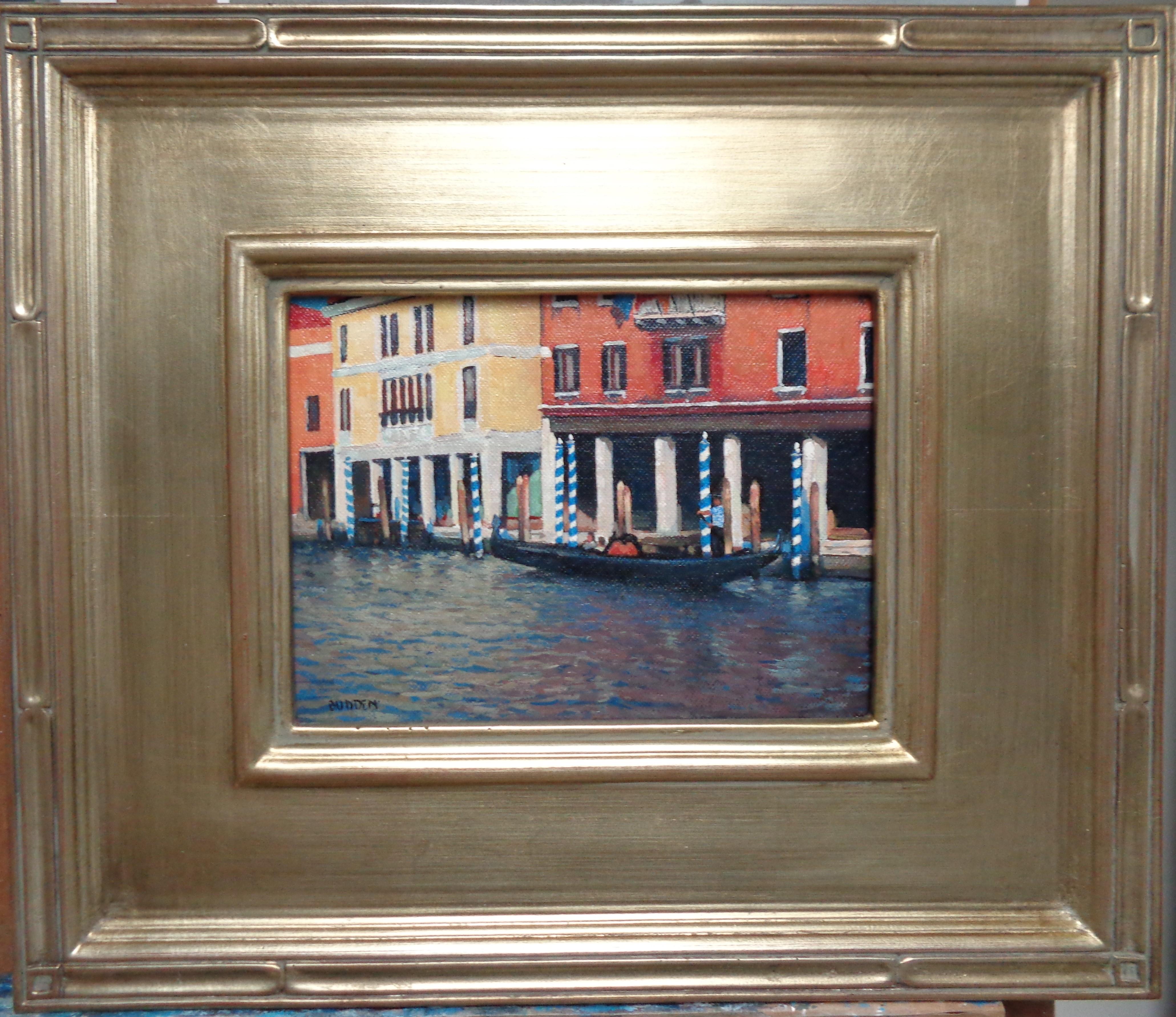 Schönes Licht II, Venedig
Öl/Platte
6 x 8 ungerahmt, 12,5 x 14,5 gerahmt
Beautiful Light II, Venedig ist ein Ölgemälde auf Tafel des preisgekrönten zeitgenössischen Künstlers Michael Budden, das eine wunderbare, geschichtsträchtige Szene zeigt. Es