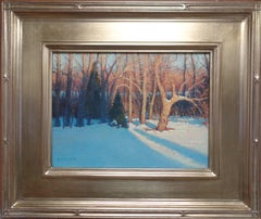 Winter Landscape Oil Painting by Michael Budden Sunlight & Shadow Winter Trees