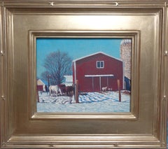   Winter Landscape Oil Painting by Michael Budden Winter Farm