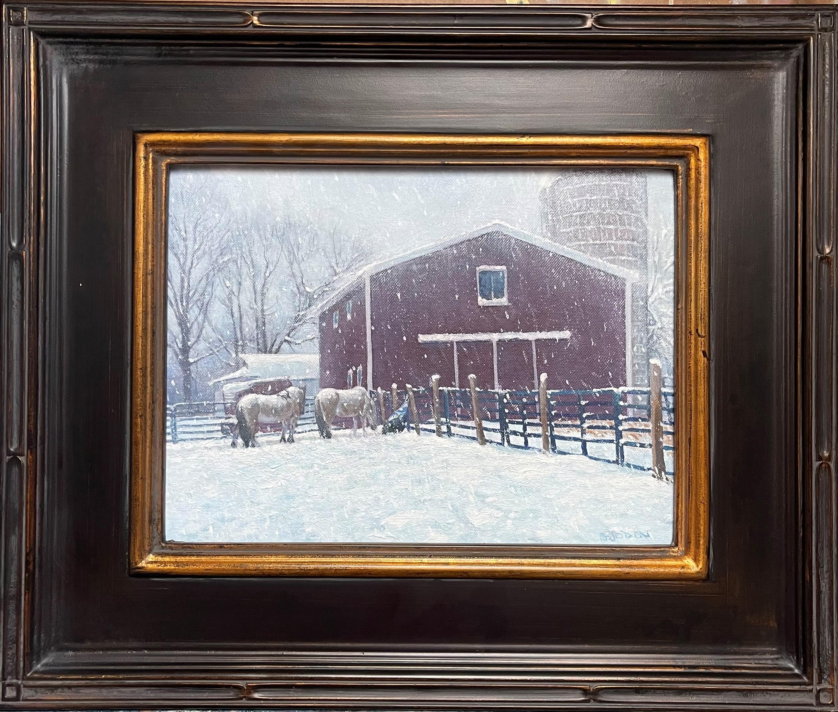 Winter Landscape Oil Painting by Michael Budden Winter Farm