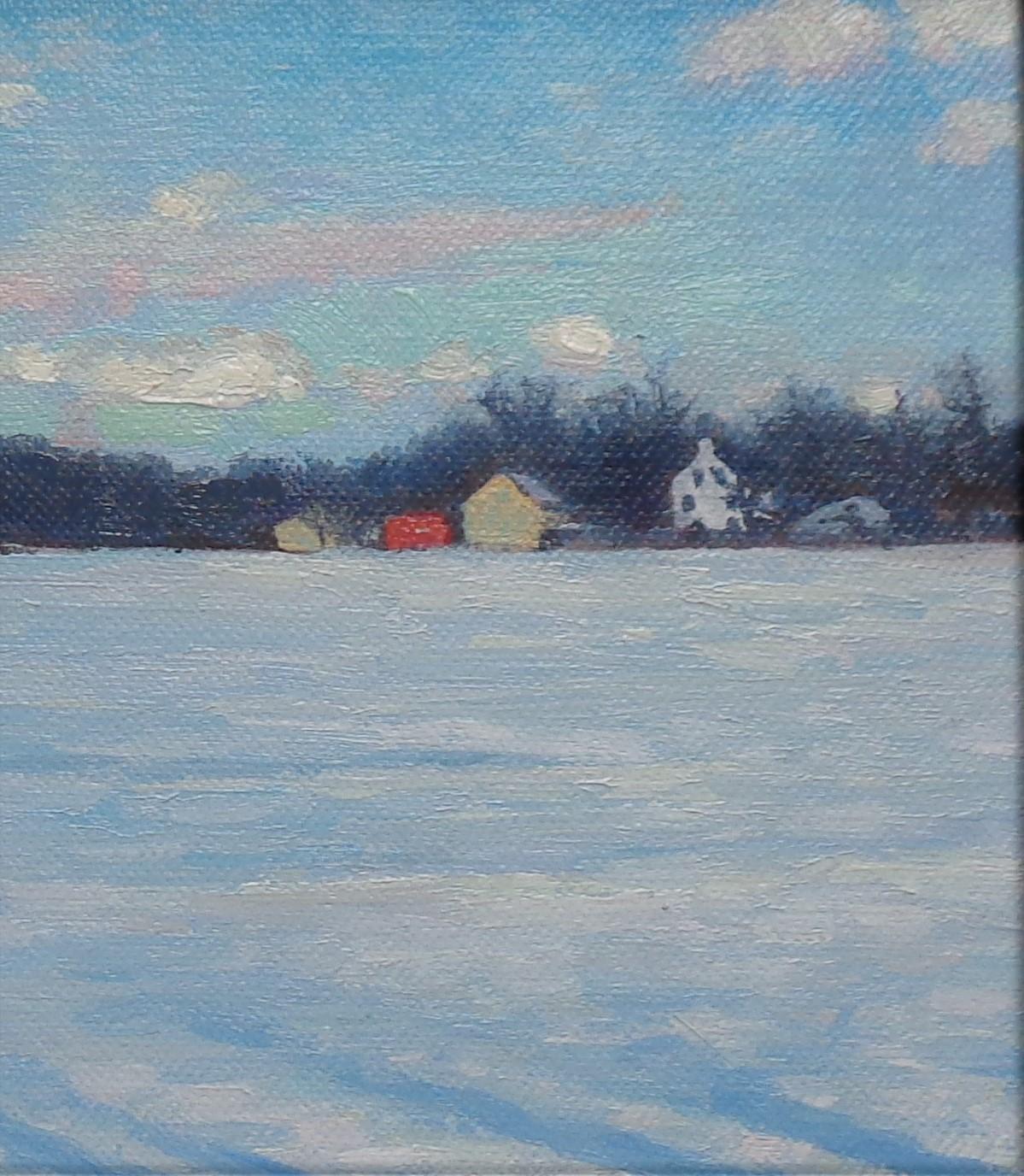   Winter Landscape Oil Painting by Michael Budden Winter Farm Study For Sale 3