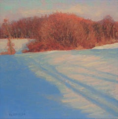  Winter Landscape Oil Painting Michael Budden  Winter Light Snow Shadows