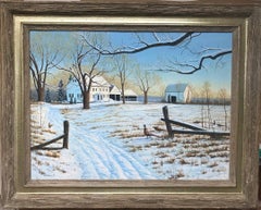 Winter Landscape Realistic Wildlife Painting by Michael Budden