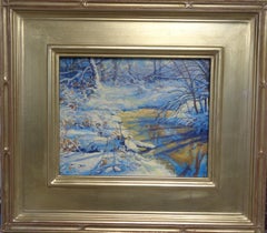 Winter Snow Landscape Oil Painting by Michael Budden Winter Lace