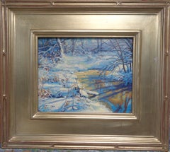 Winter Snow Landscape Oil Painting by Michael Budden Winter Lace
