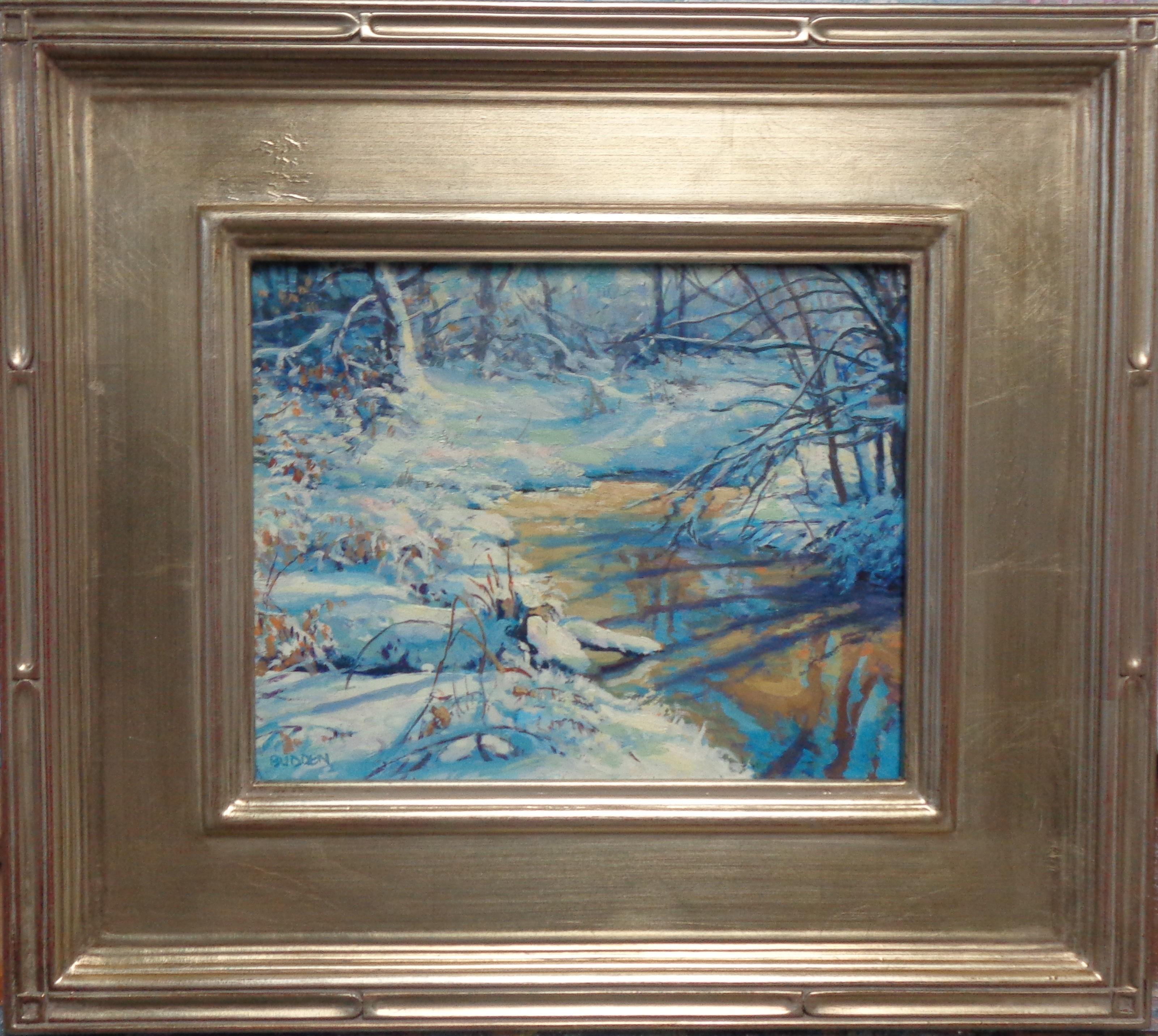 Winter Lace
oil/canvas panel
8 x 10 image unframed, 14.5 x 16.5 framed
Here is a beautiful winter scene that I did back in 08 and has hung in my studio since as an example of special lighting in a winter scene.
SELLERS STATEMENT
I have been in the