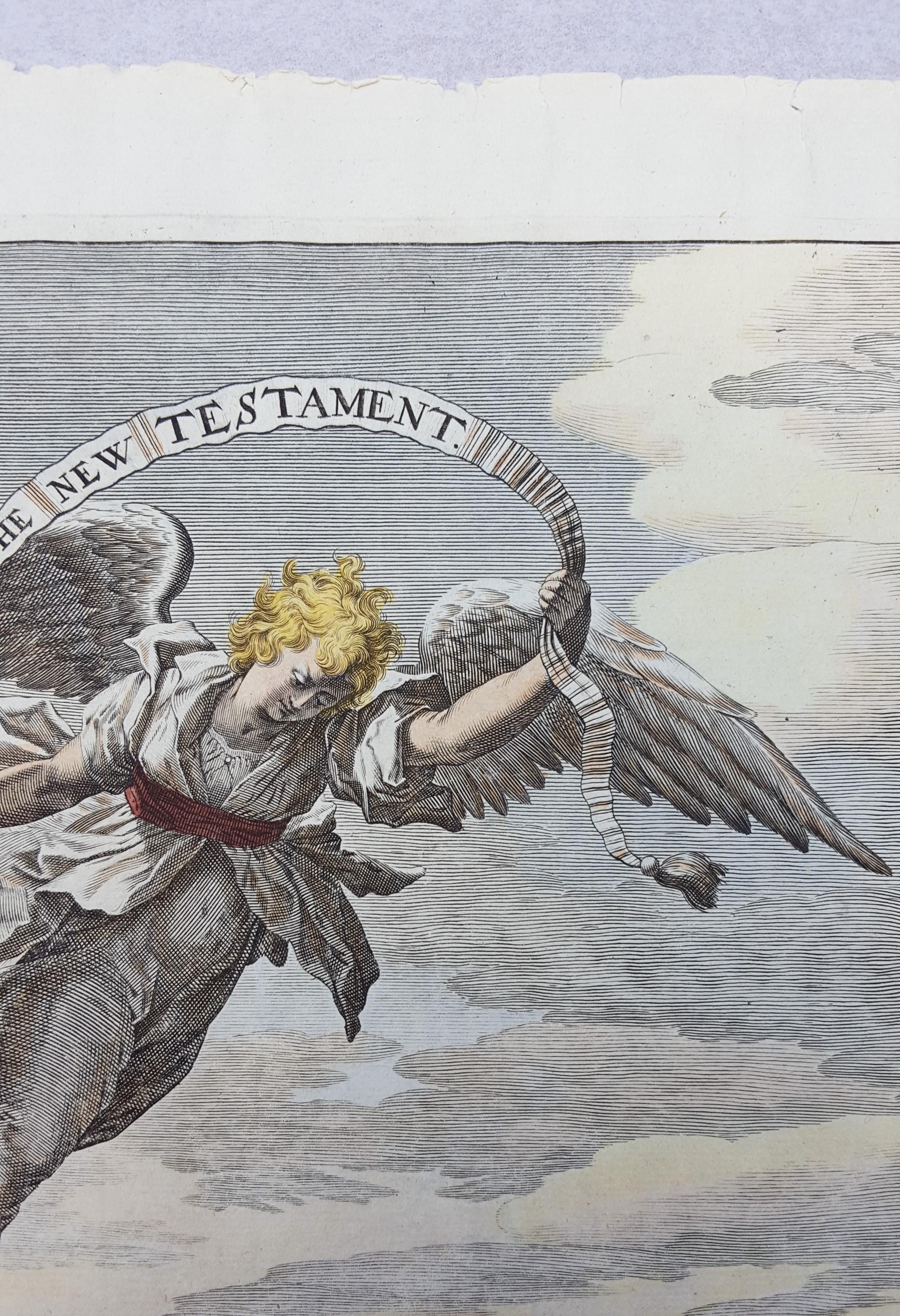 Das Neue Testament /// Alte Meister Biblische religiöse Gravur Niederländische Engelskunst im Angebot 3