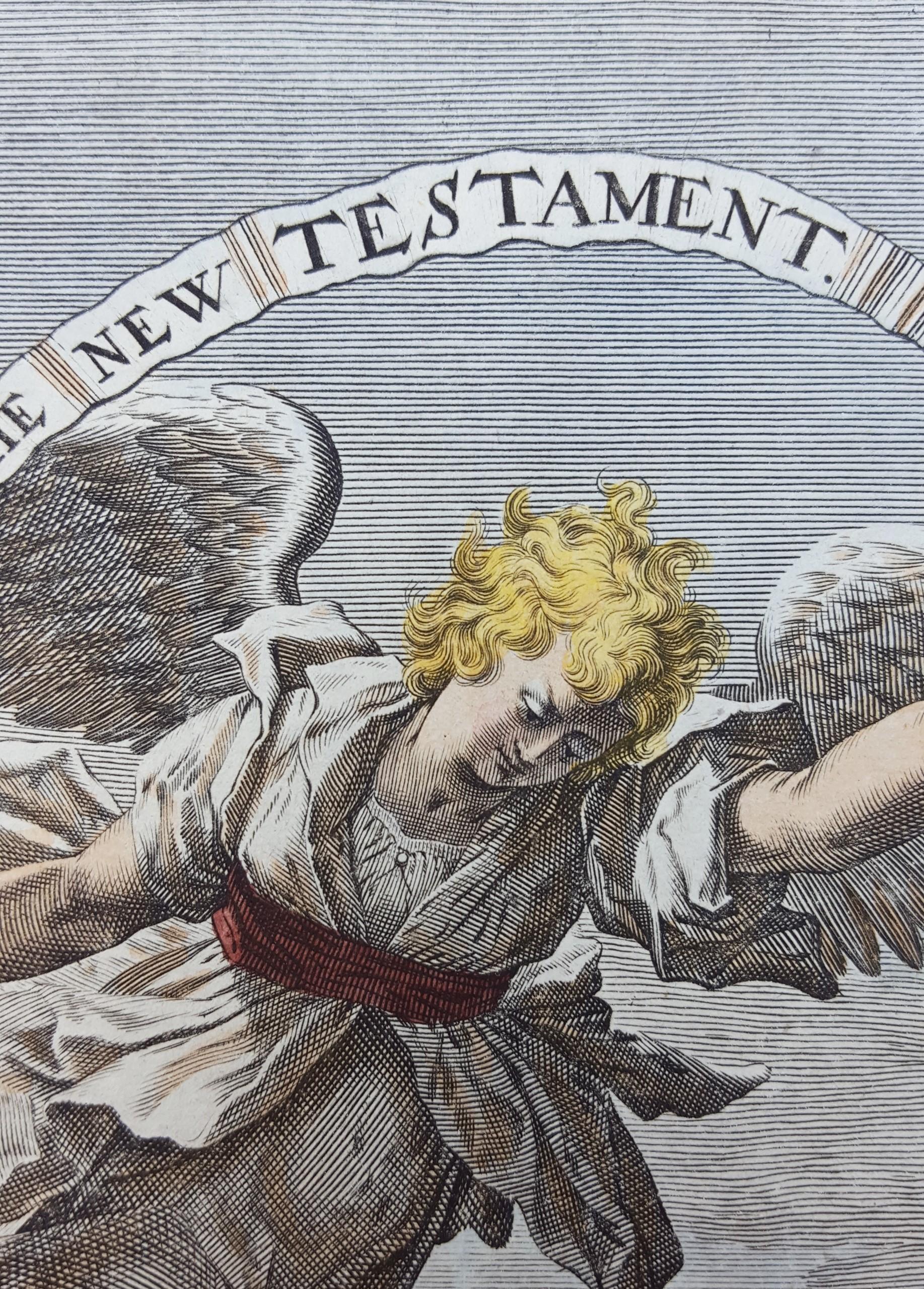 Das Neue Testament /// Alte Meister Biblische religiöse Gravur Niederländische Engelskunst im Angebot 5