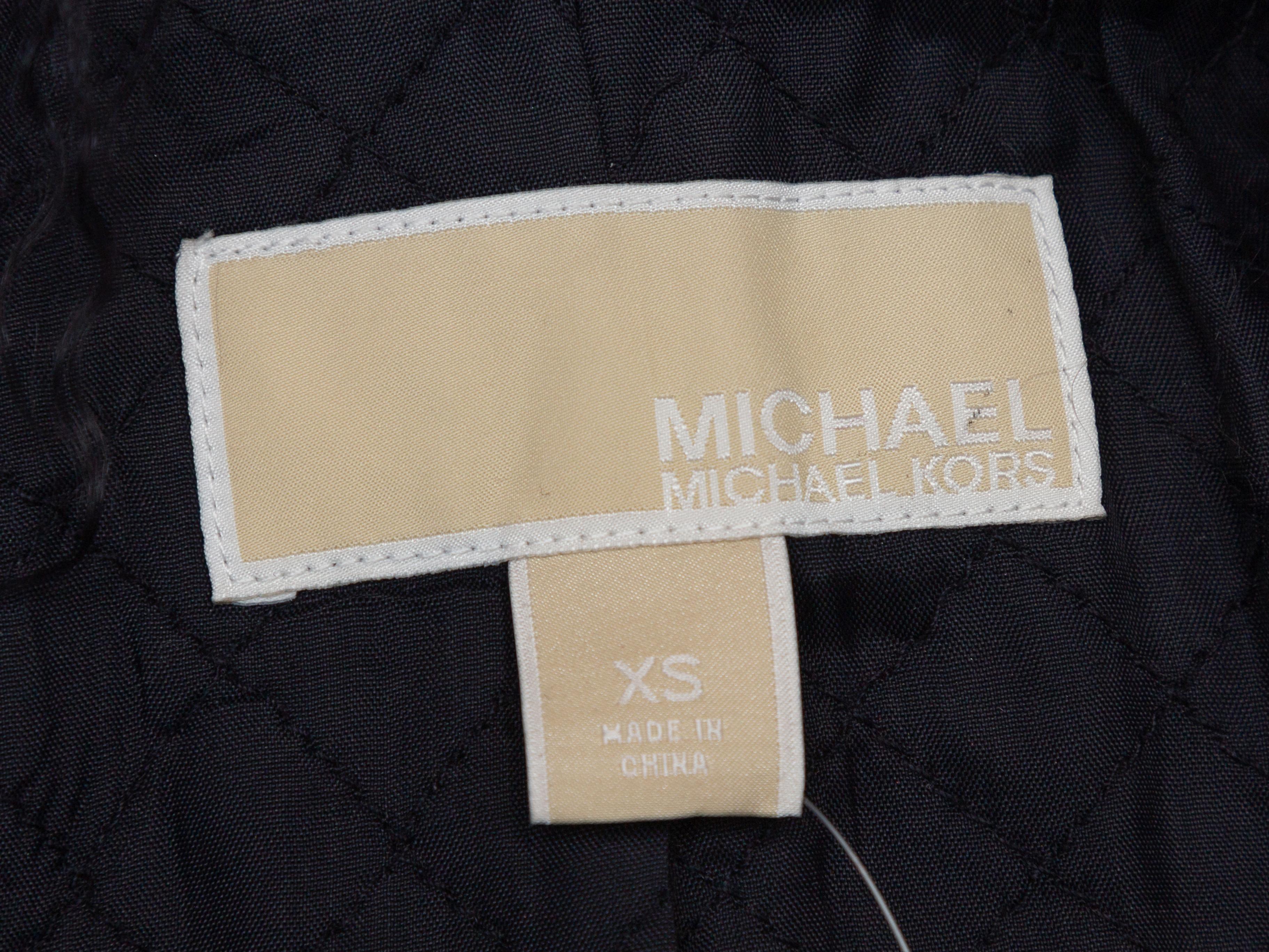 Michael by Michael Kors Marineblauer Mantel aus Wolle & Mongolisches Lamm (Schwarz)