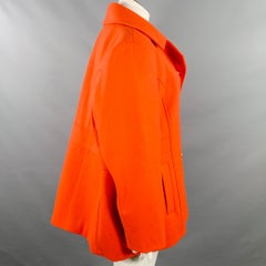 MICHAEL by MICHAEL KORS Size 2X Orange Wool Blend Double Breasted Coat
