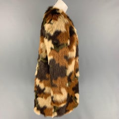 MICHAEL by MICHAEL KORS Size M Tan Brown Polyester Textured Collarless Coat