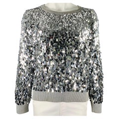 MICHAEL by MICHAEL KORS Size XL Grey Silver Cotton Blend Pullover