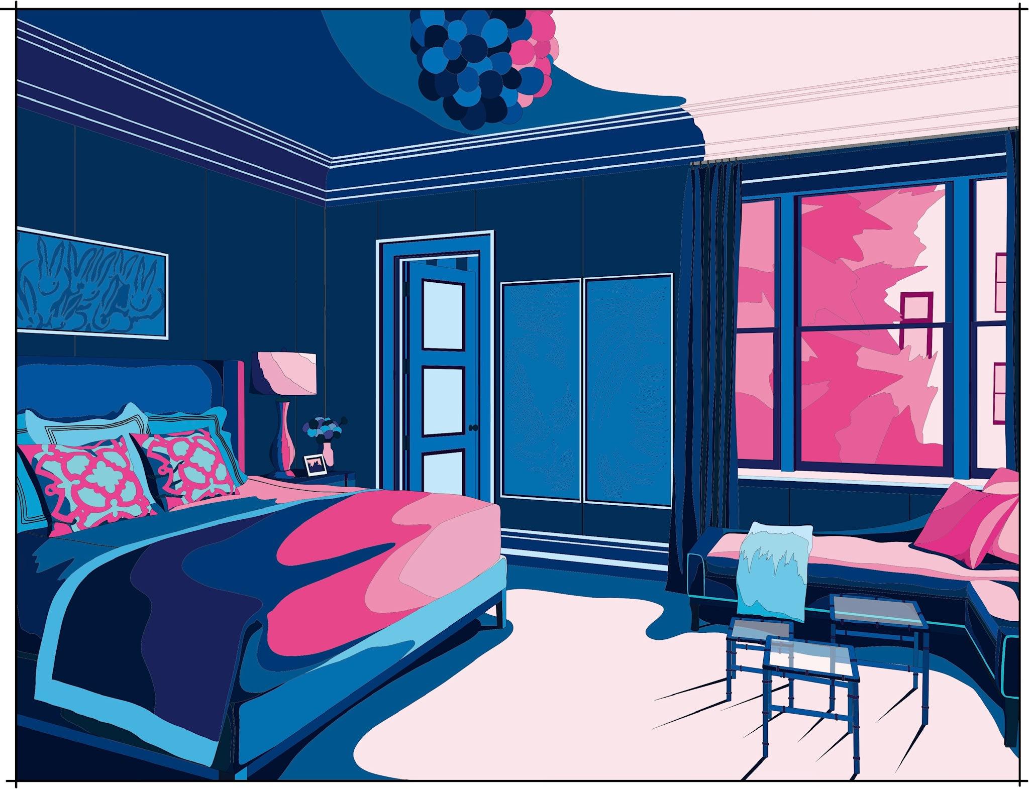 Bedroom II - Painting by Michael Callas
