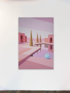 Paesaggio, Pittura surreale, Rosa, Sfera alla soglia di Michael Callas