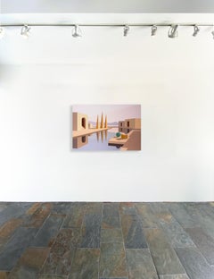 Paisaje, Pintura surrealista, Bloques de bloques, Luz nocturna de Michael Callas