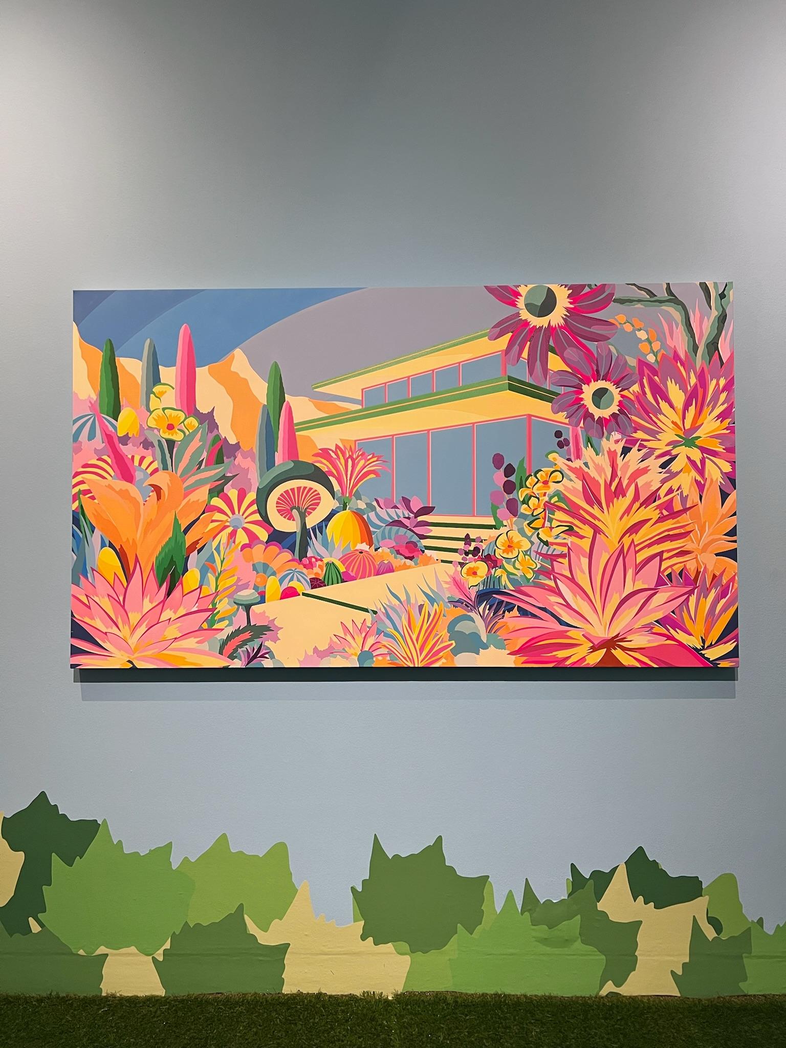 Neon Bloom Oasis - Painting by Michael Callas