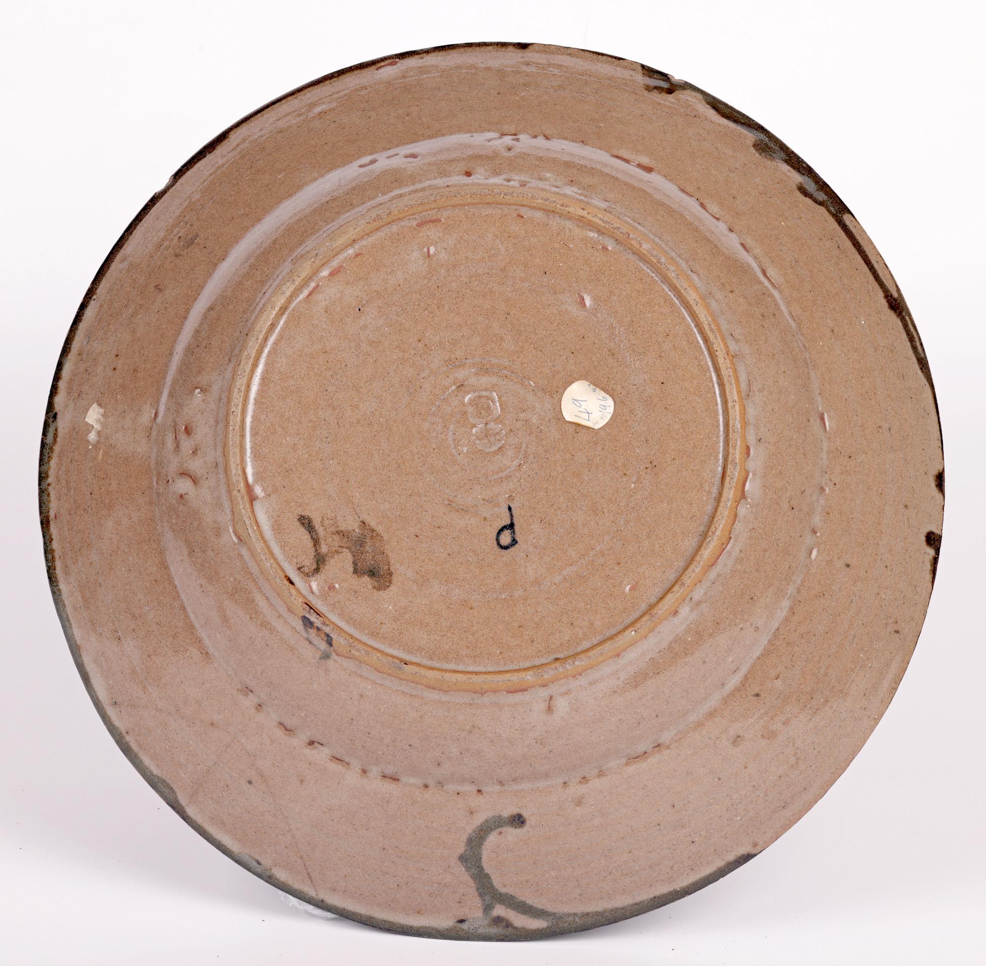 Late 20th Century Michael Cardew Wenford Bridge Large Combed Pattern Studio Pottery Dish