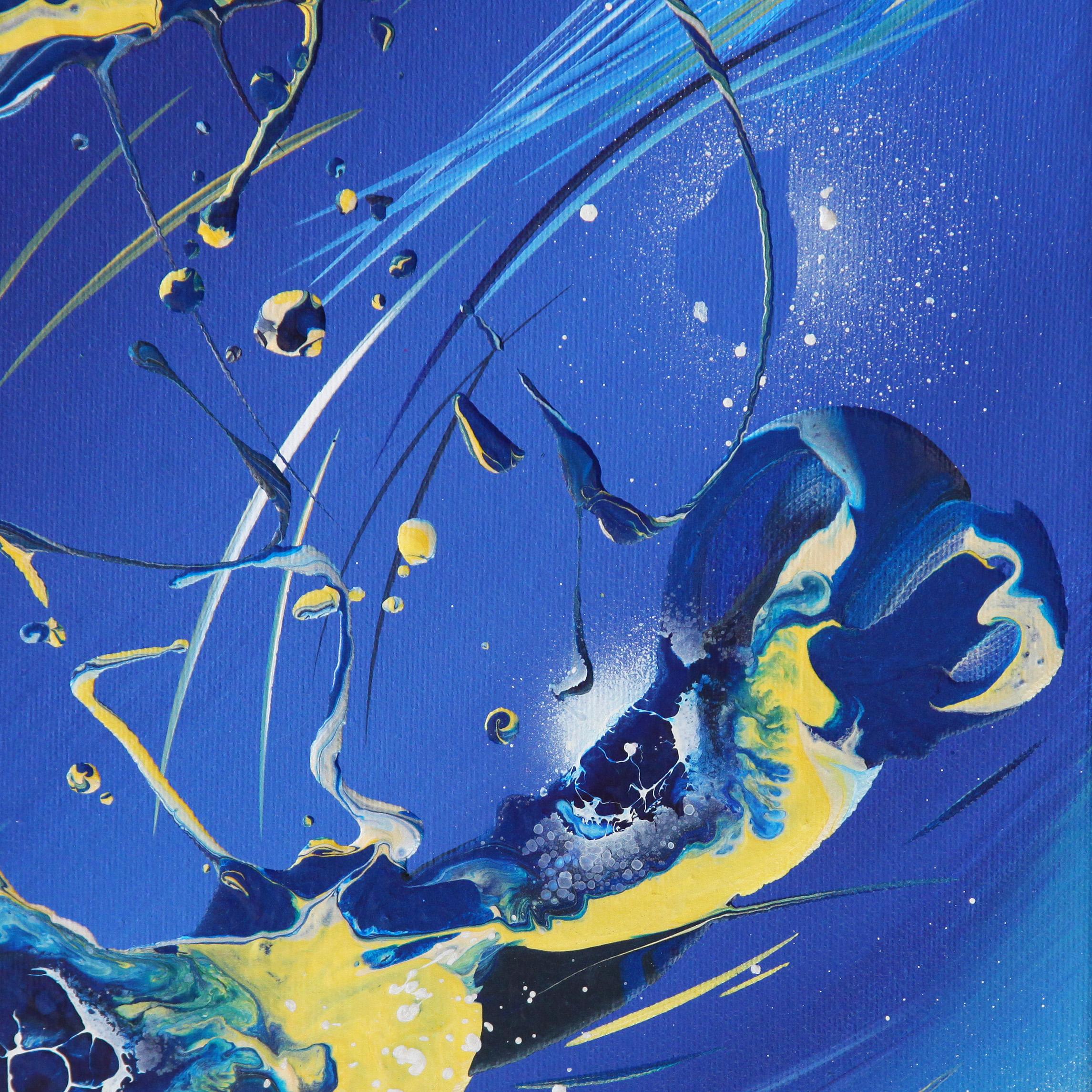Peinture expressionniste abstraite « Van Gogh's Shooting Stars 7 » - Expressionnisme abstrait Painting par Michael Carini