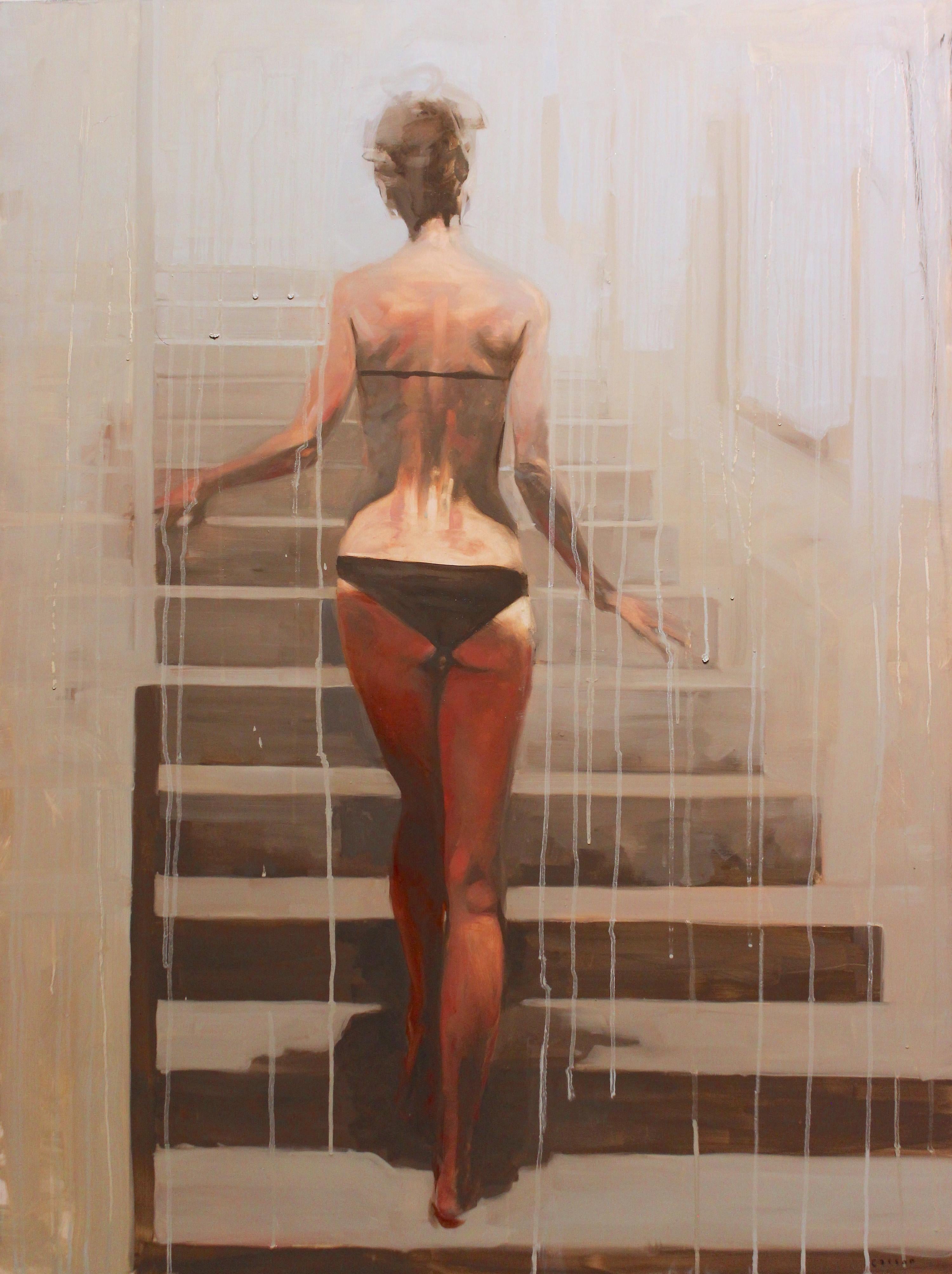 Michael Carson Figurative Painting - "Baby Steps"