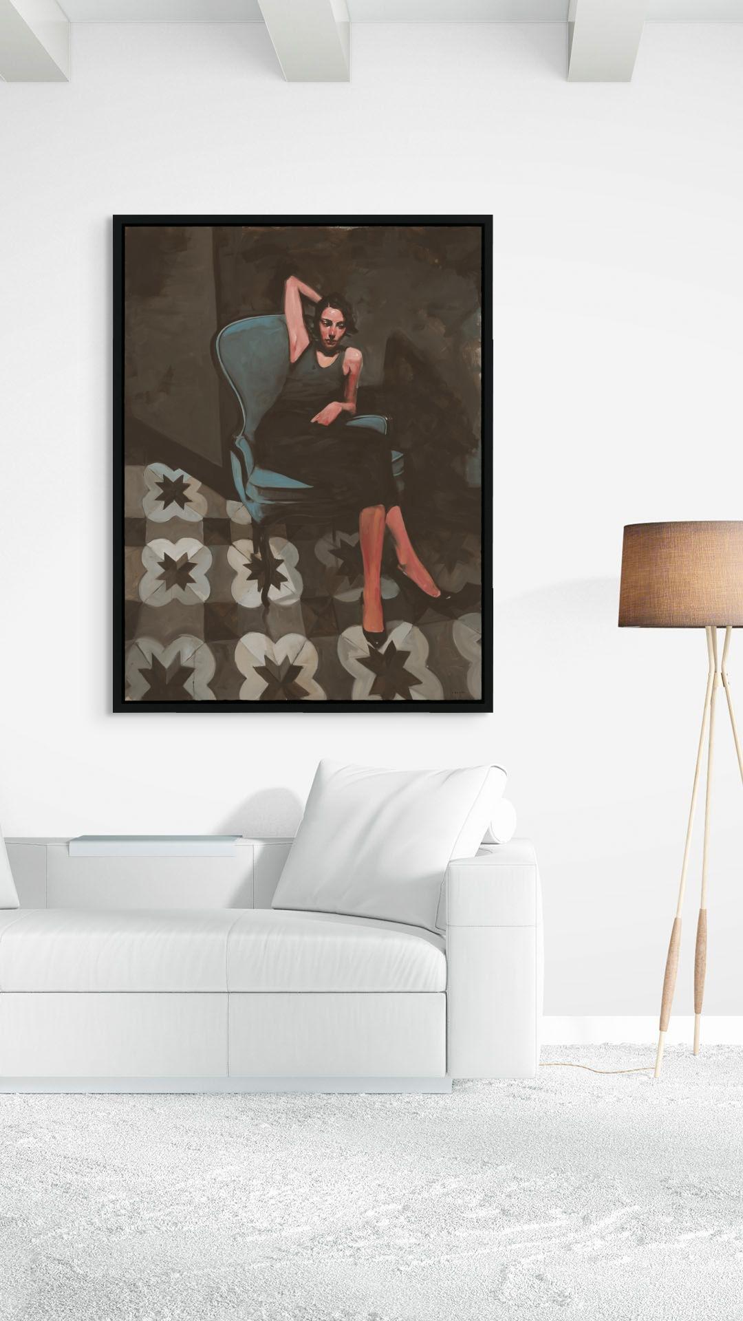 „Italienischer Stuhl“ (2024) Originales Ölporträtgemälde von Michael Carson im Angebot 9
