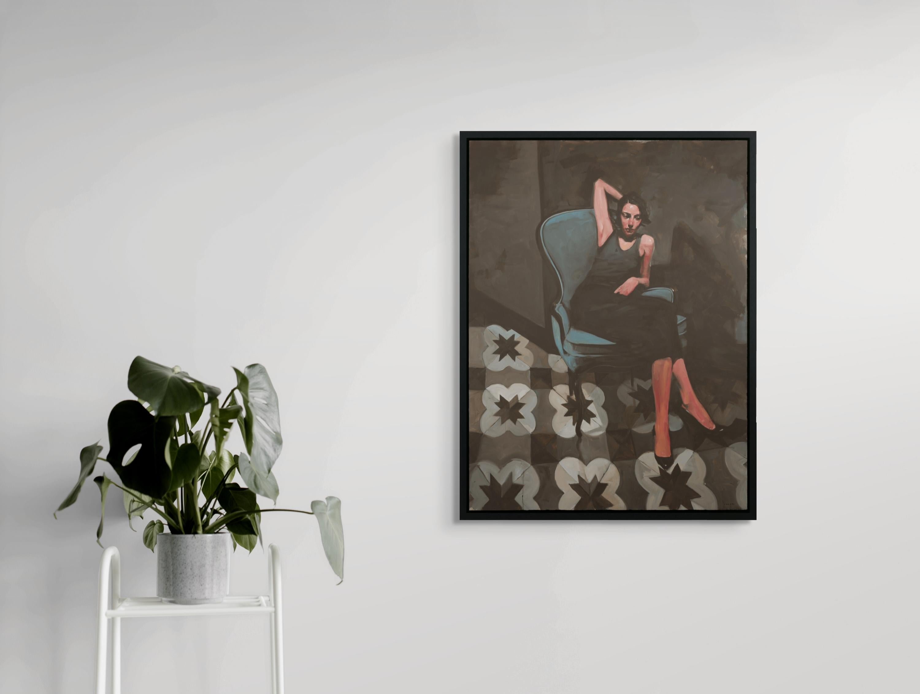 „Italienischer Stuhl“ (2024) Originales Ölporträtgemälde von Michael Carson im Angebot 10