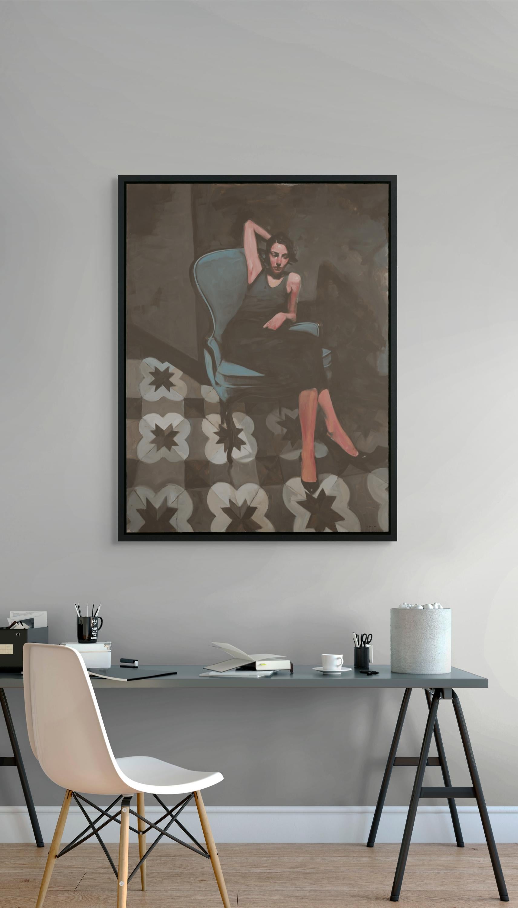 „Italienischer Stuhl“ (2024) Originales Ölporträtgemälde von Michael Carson im Angebot 11