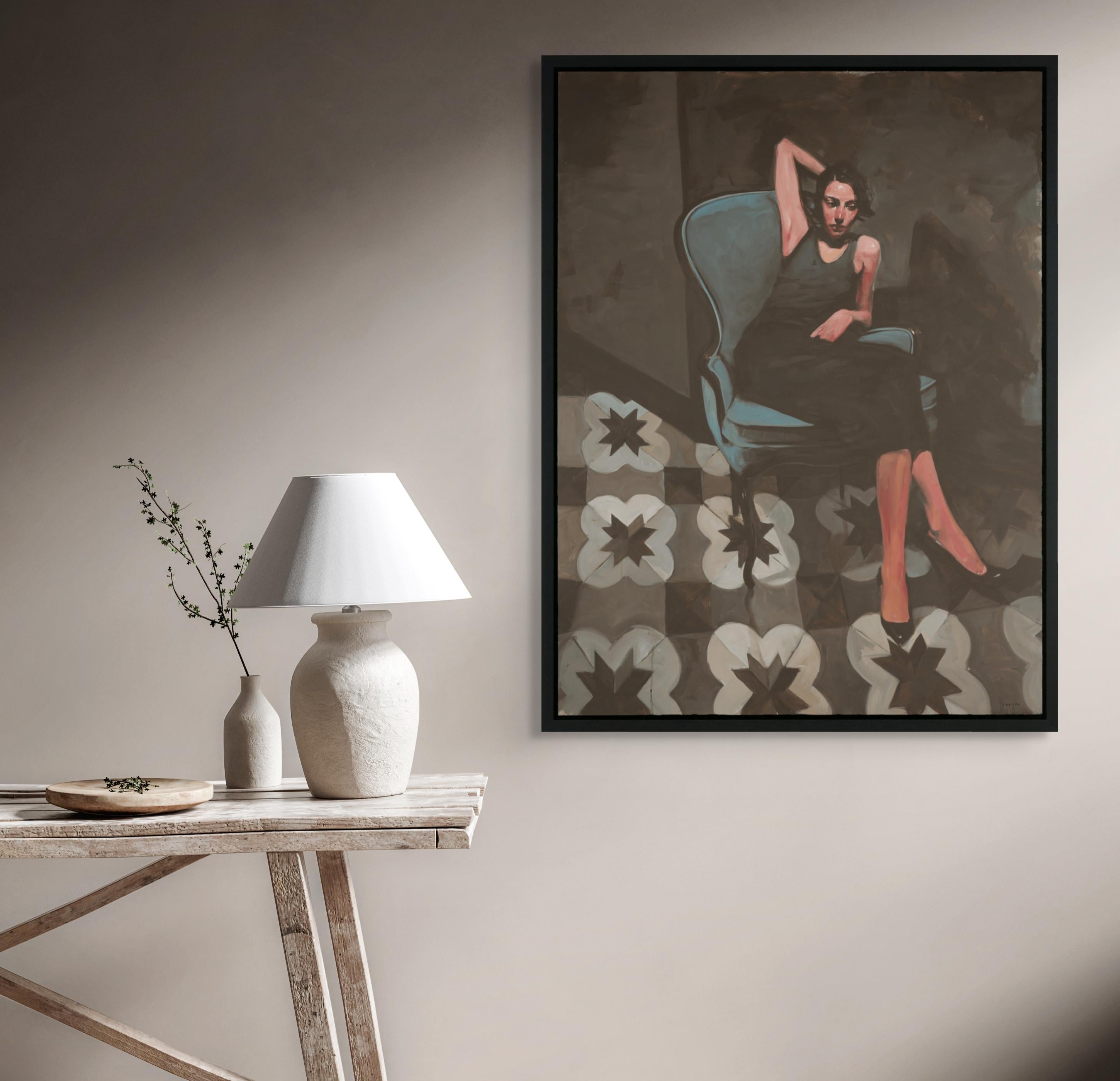 „Italienischer Stuhl“ (2024) Originales Ölporträtgemälde von Michael Carson im Angebot 8