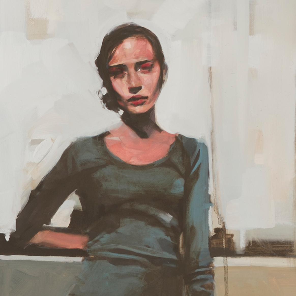 „Land“ (2024) Original Öl-Porträtgemälde von Michael Carson im Angebot 2