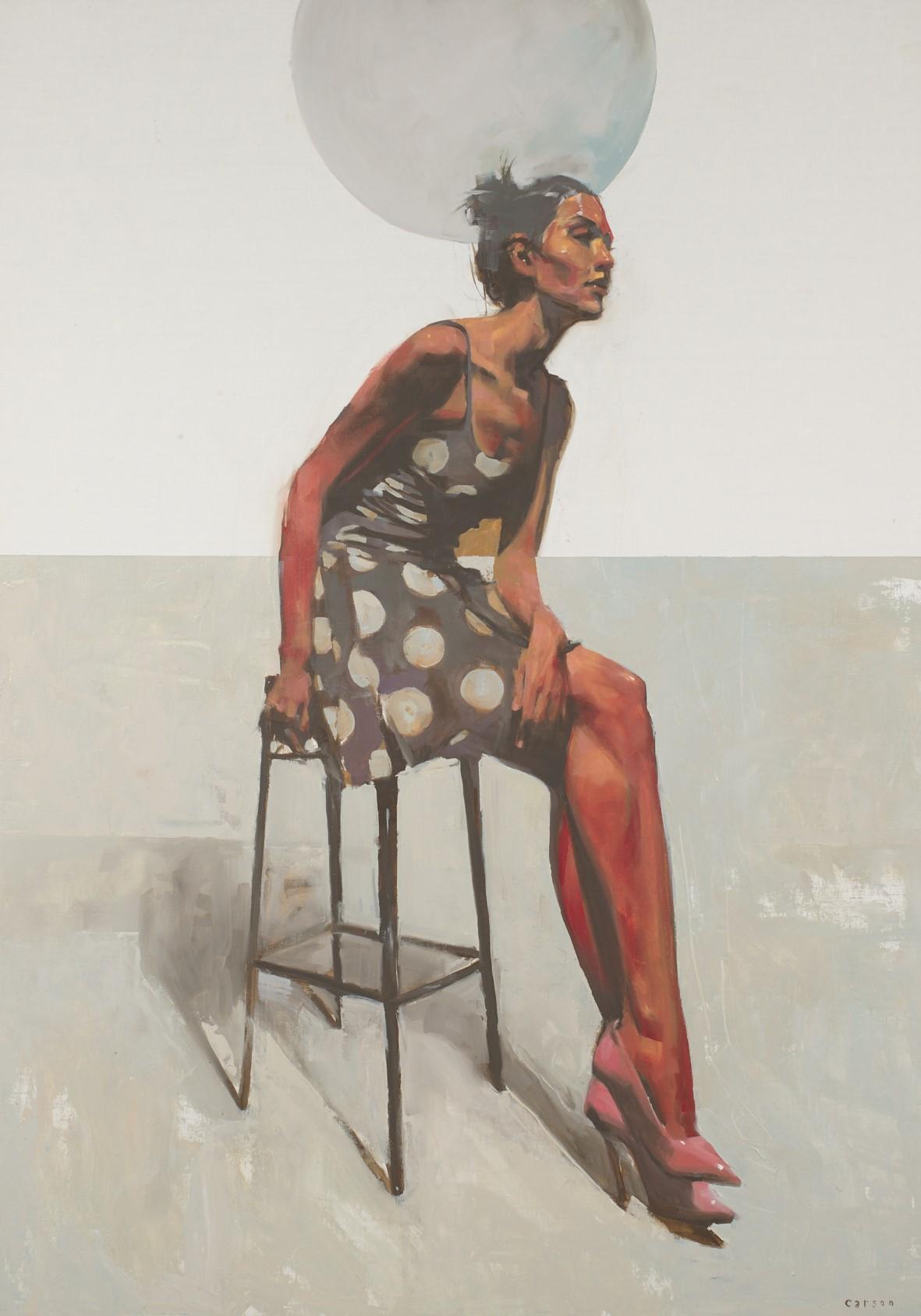 Michael Carson Figurative Painting - "Lean"